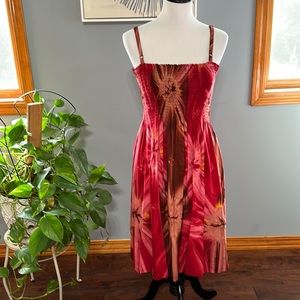 Sundress with adjustable straps